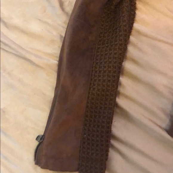 Brown faux suede jacket - Picture 5 of 9